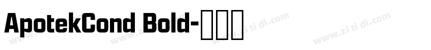 ApotekCond Bold字体转换